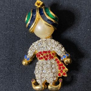 Crystal Genie Brooch